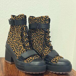 Converse Chuck Taylor All Star Hi GR82 Leopard Print Platform Boots Womens 8.5
